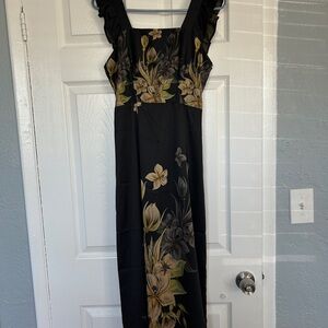 Floral Black Dress